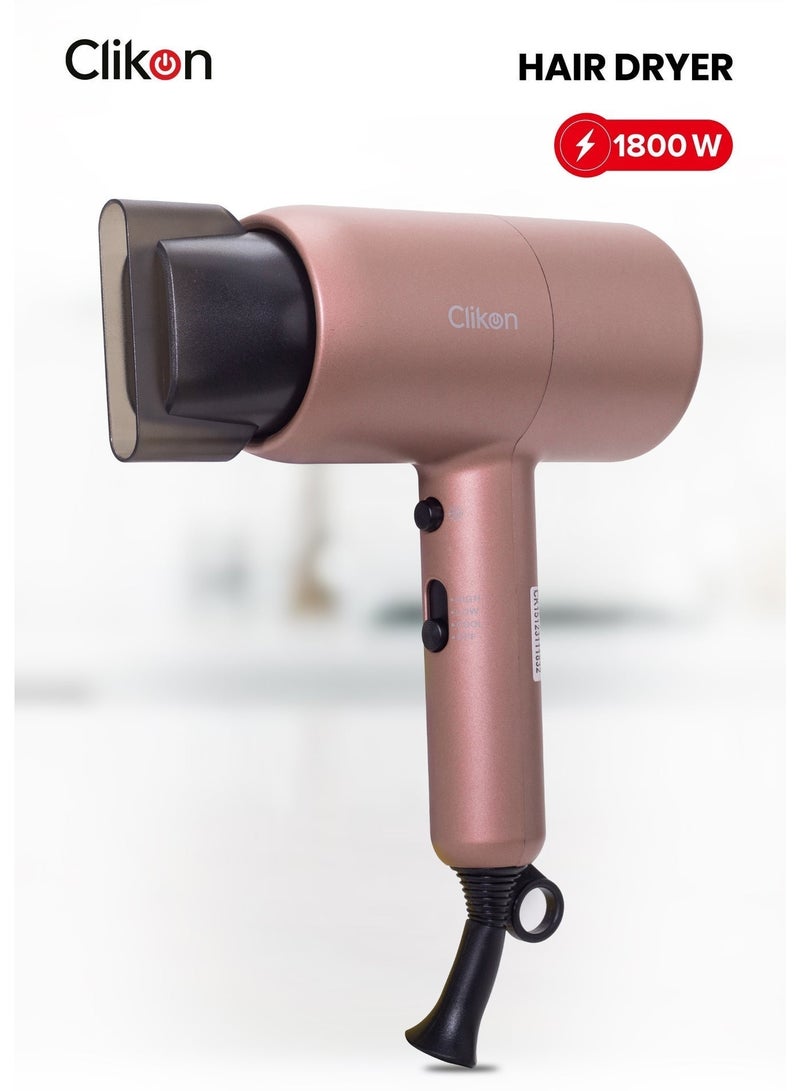 Clikon Professional Hair Dryer - 2-Speed & 3 Temperature Settings 1800W- 2 Years Warranty - Image 1