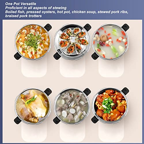 Focket Stainless Steel Pressure Cooker, 1.8L Electric Pressure Cooker 1.8 Liter Mini Pressure Cooke Slow Cooker Explosion Proof Rice Cooker Yogurt Maker Cake Maker Egg Cooker Hot Pot - Image 2