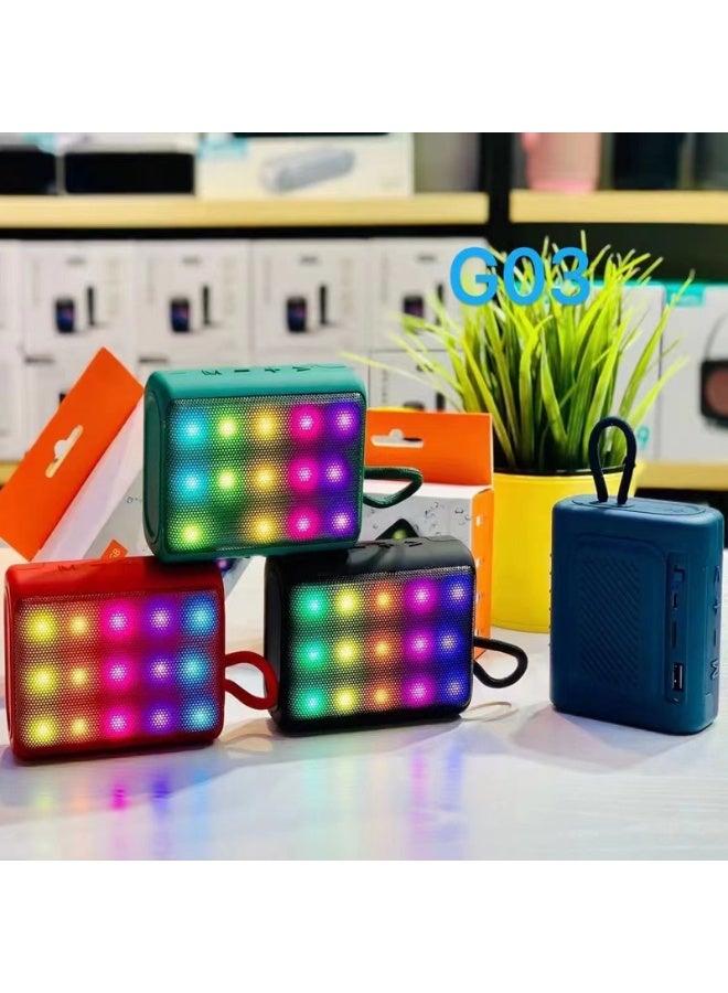 Loquat Portable Bluetooth Speaker Atmosphere Light Outdoor Car Mini Subwoofer Small Speaker Home Desktop Wireless Speaker - Image 3