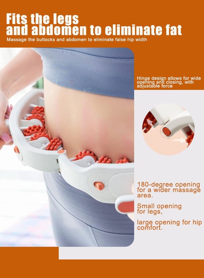 Super ZYouth New Waist and Leg Slimming Roller, Trigger Point Muscle Massage Roller for Calf, Leg, Arm, Foam Roller Deep Massage Tool for Relieve Muscle Soreness, Stiffness and Tight Muscles Orange - Image 4