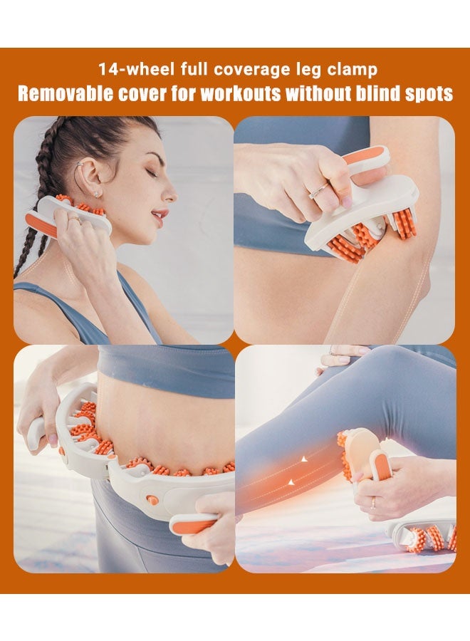 Super ZYouth New Waist and Leg Slimming Roller, Trigger Point Muscle Massage Roller for Calf, Leg, Arm, Foam Roller Deep Massage Tool for Relieve Muscle Soreness, Stiffness and Tight Muscles Orange - Image 5