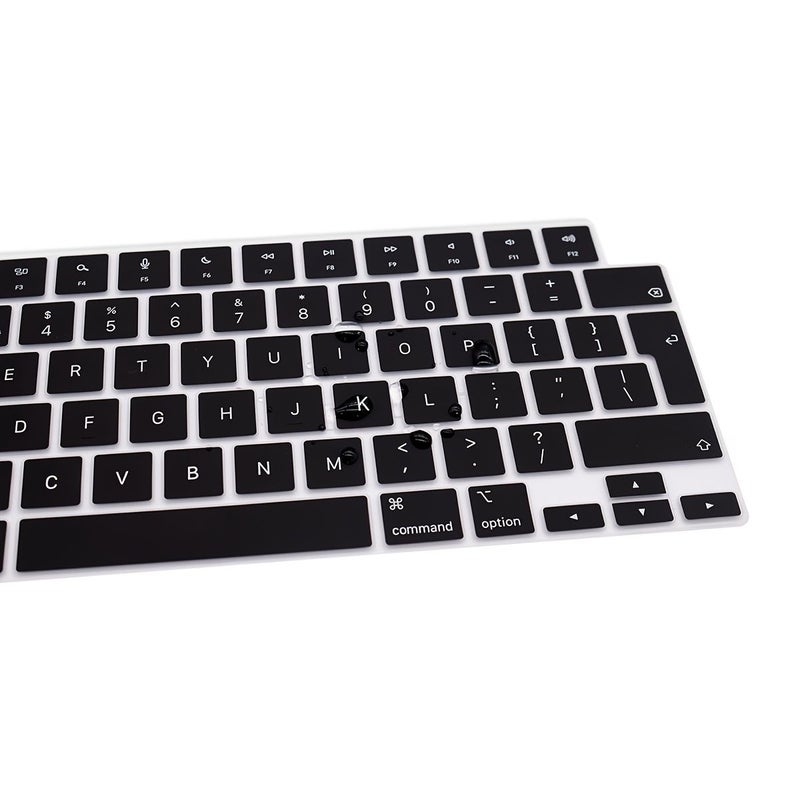 White Silicone Keyboard Cover for Mac Air 13 6 Inch 15 3 Inch Pro 14 Inch 16 Inch M2 M3 A2681 A2941 A3113 M4 A2442 A2485 A2991 A3403 with Touch ID - Image 4