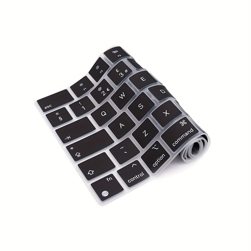 White Silicone Keyboard Cover for Mac Air 13 6 Inch 15 3 Inch Pro 14 Inch 16 Inch M2 M3 A2681 A2941 A3113 M4 A2442 A2485 A2991 A3403 with Touch ID - Image 5