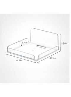 Generic Acrylic Small Wall Shelf Set of 2 for Security Cameras, Speakers, Baby Monitors, Floating Shelves Easy to Install No Drill (Clear)  - Image 2