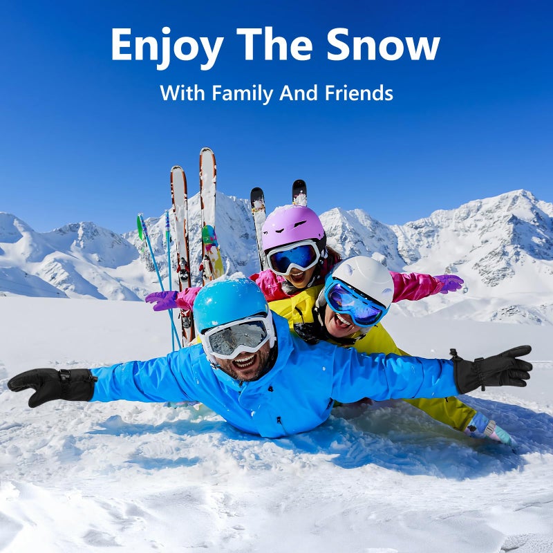 Odtmger Ski Gloves, Warmest Waterproof and Breathable Snow Gloves for Cold Weather, Fits Both Men & Women,for Parent Child Kids Outdoor - Image 4
