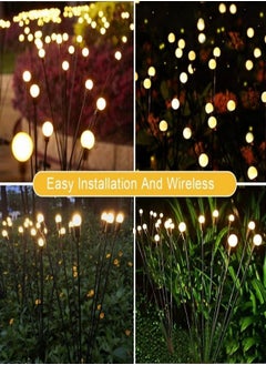 MIXDE 4 Pack 8 LED Solar Powered Firefly Lights for Path Landscape Outdoor Decorative  - Image 4