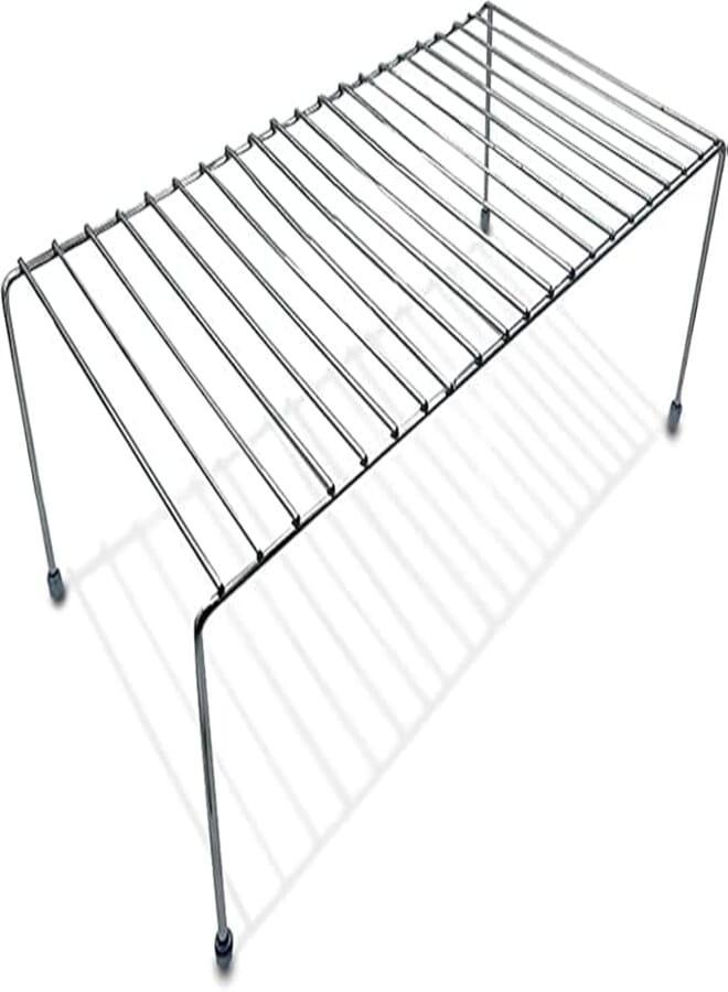 Spaceshoop Multi-Purpose Metal Shelving | Kitchen Shelf | Dish Drainer Rack | Grid Shelving | 40 x 21 x 15 cm (Black)