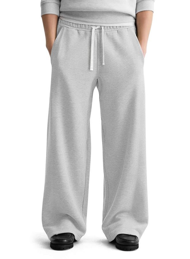 HeSaYep Men's Fleece Lined Sweatpants Baggy Wide Leg Lounge Sweat Pants with Pockets, Grey, XXL - Image 1