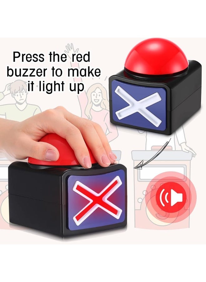 Fabbay 6 Pieces Answer Game Buzzer with Light and Sound Buzzer Alarm Buttons for Game Show Kids Adult Party Contest Prop Trivia Quiz Buzzer Toys - Image 4