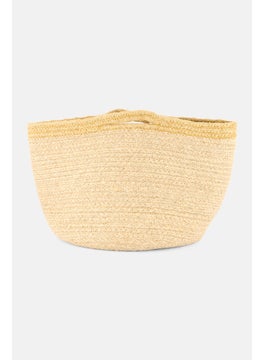 Muy Mucho Round Cotton Basket With Handle 22 x 20 Cm, Beige  - Image 2