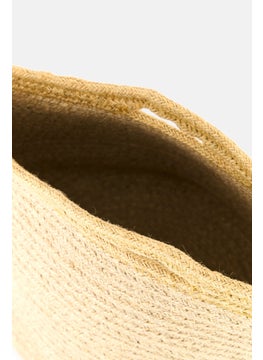 Muy Mucho Round Cotton Basket With Handle 22 x 20 Cm, Beige  - Image 3