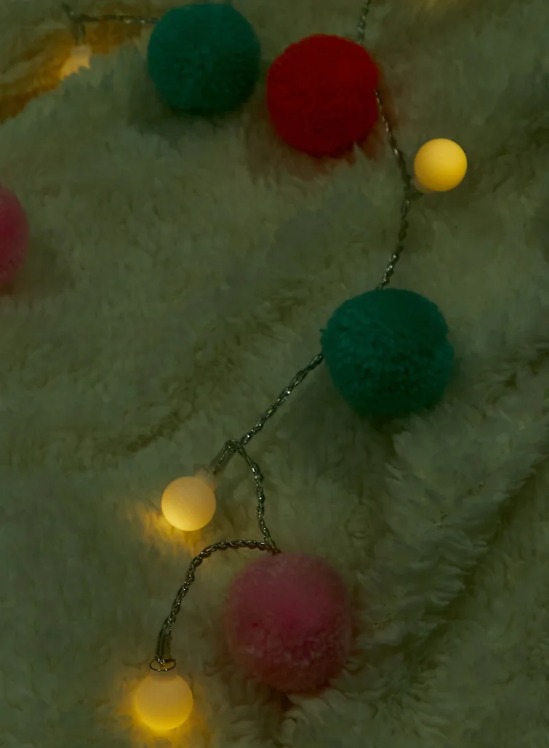 Pink Cactus Pom Pom Fairy Lights