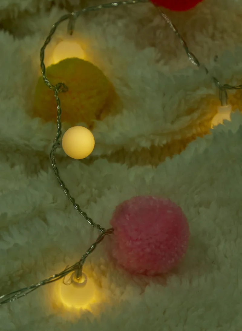 Pink Cactus Pom Pom Fairy Lights