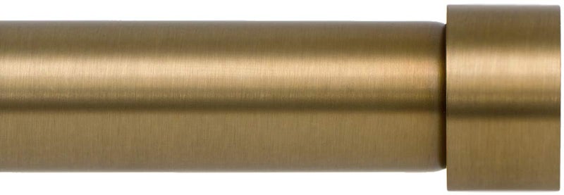 Ivilon Drapery Window Curtain Rod  End Cap Style Design 1 Inch Pole 28 to 48 Inch Color Warm Gold