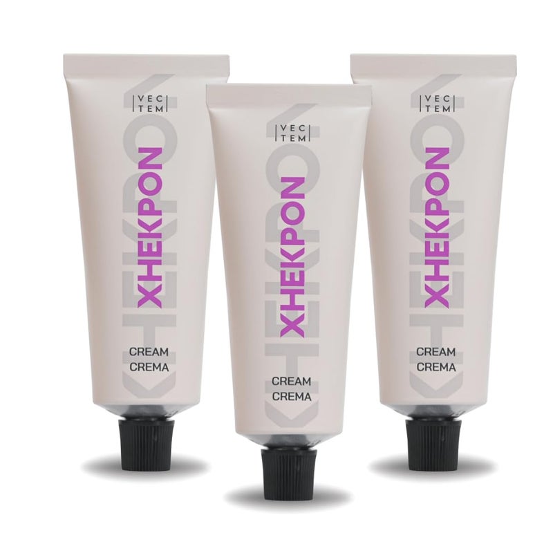 XHEKPON 3-باك Xhekpon كريم للوجه والعنق ومنطقة الصدر - كريم مع كولاجين مهدرج وألوة فيرا/كريم مضاد للشيخوخة 40ML - يعزز ترطيب البشرة وحمايتها وتجديدها. - Image 3