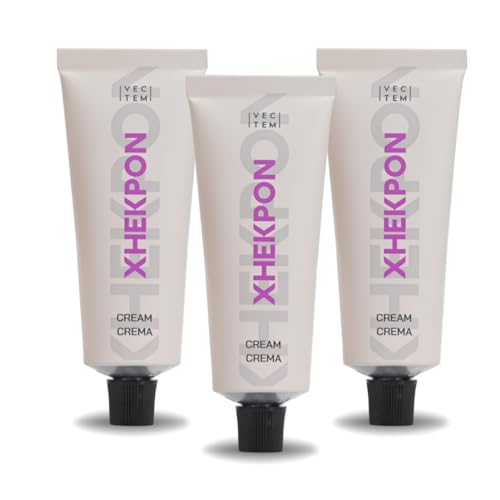 XHEKPON 3-باك Xhekpon كريم للوجه والعنق ومنطقة الصدر - كريم مع كولاجين مهدرج وألوة فيرا/كريم مضاد للشيخوخة 40ML - يعزز ترطيب البشرة وحمايتها وتجديدها. - Image 1