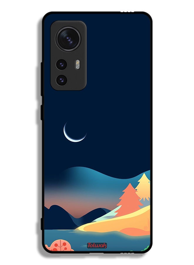 Tolwak Xiaomi 12X Protective Case Cover Moon Abstract Drawing Art - Image 2