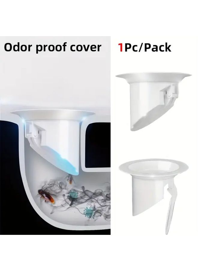 White Toilet Seat Cover With Built In Seal Core For Odor Prevention No Power Needed - Image 2