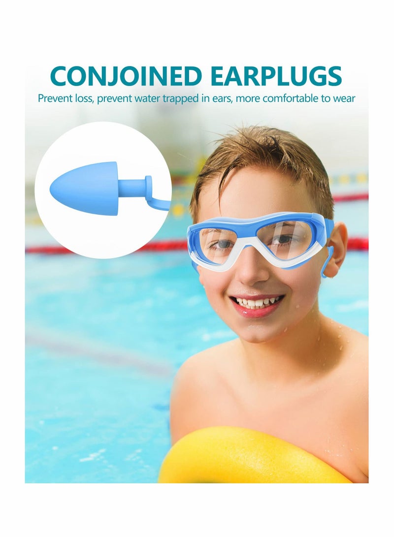 Excefore نظارات سباحة للأطفال، نظارات سباحة مستقطبة ممتازة لا تتسرب، رؤية واسعة، مضادة للضباب، حماية من الأشعة فوق البنفسجية، مقاومة للماء، مريحة وعصرية للأولاد والبنات - Image 5
