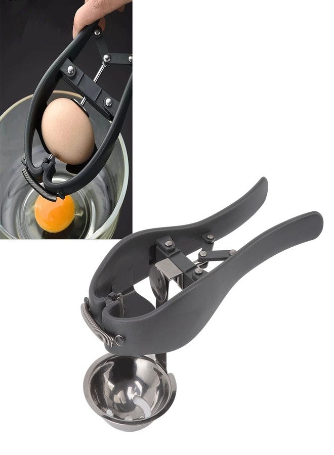 POCREATION Stainless Steel Egg Cutter and Separator, Automatic Egg Opener with Built-in Holder - Image 2