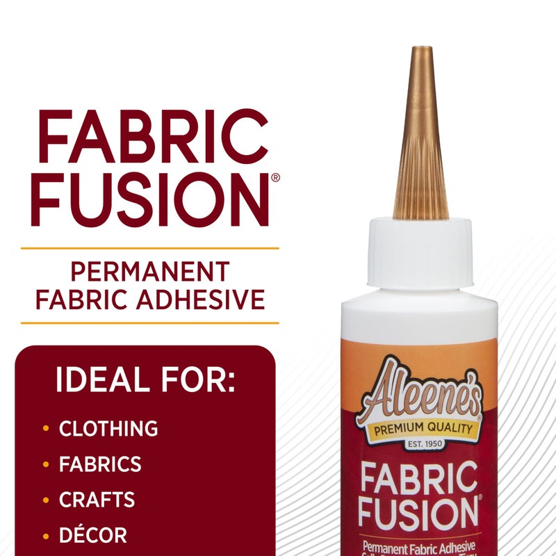Aleene's Fusion Fabric Adhesive 2 fl oz 3-Pack, Washable Fabric Glue for Clothes, Denim, Leather, Polyester, Cotton, Fabrics, Dries Flexible - Image 3