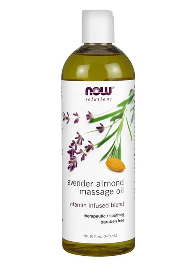now Solutions Paraben-Free Vitamin Infused Lavender Almond Massage Oil 473Ml - Image 1