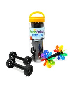VIAHART Viahart Brain Flakes Car Vehicle Building toy Set | 24 Pieces | Interlocking Plastic Disc | STEM toy | Building and Construction Set | Educational & Learning toys For Kids, Children | Plastic 
