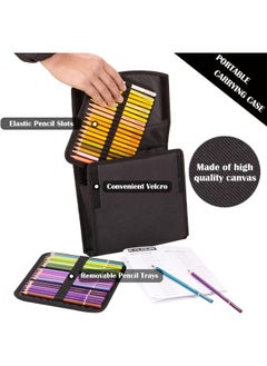KALOUR KALOUR Premium Watercolor Pencils, Set of 120 Colors,with Water Brush Pen,Portable Nylon Case,Numbered and Lightfastness,Water-soluble Colored Pencils for Adult Coloring,Water Color for Beginner Kids  - Image 5