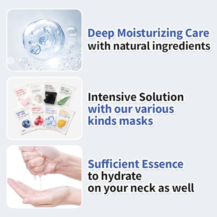 EUNYUL Purity Korean Collagen Face Mask for Skincare 8 Types x 1 Set Hydrating and Nourishing - Image 2