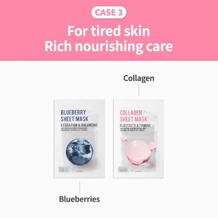 EUNYUL Purity Korean Collagen Face Mask for Skincare 8 Types x 1 Set Hydrating and Nourishing - Image 5