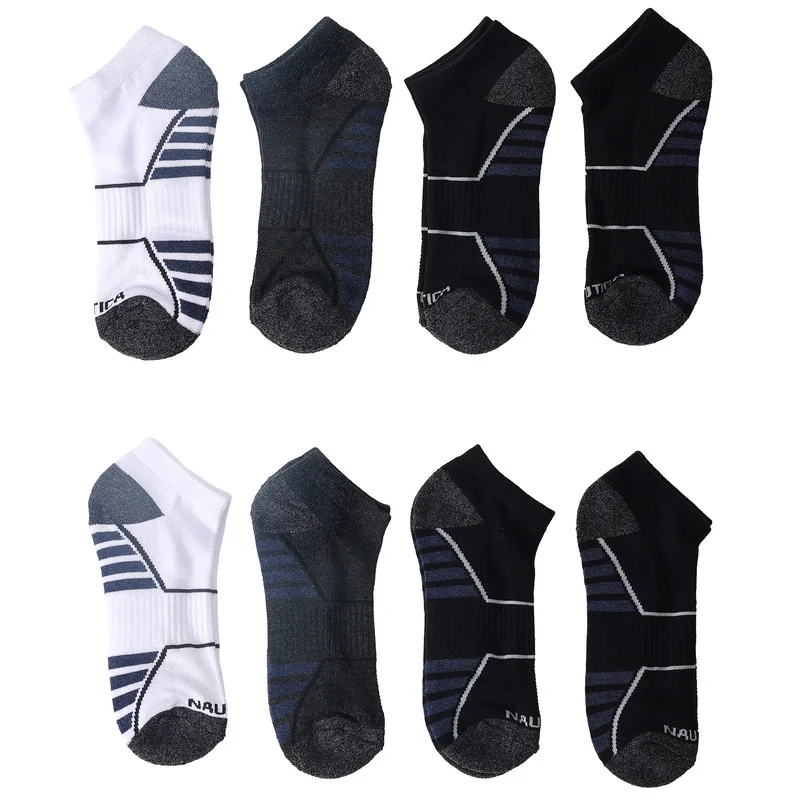 نوتيكا Nautica Men's 8 Pairs Low Cut Socks