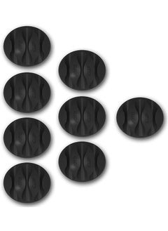 JOTO Cable Clips Cord Management Organizer, Wall Desk Desktop Cable Wire Clip, Electronics Computer Mouse Charging USB Cable Holder, Black  - Image 1