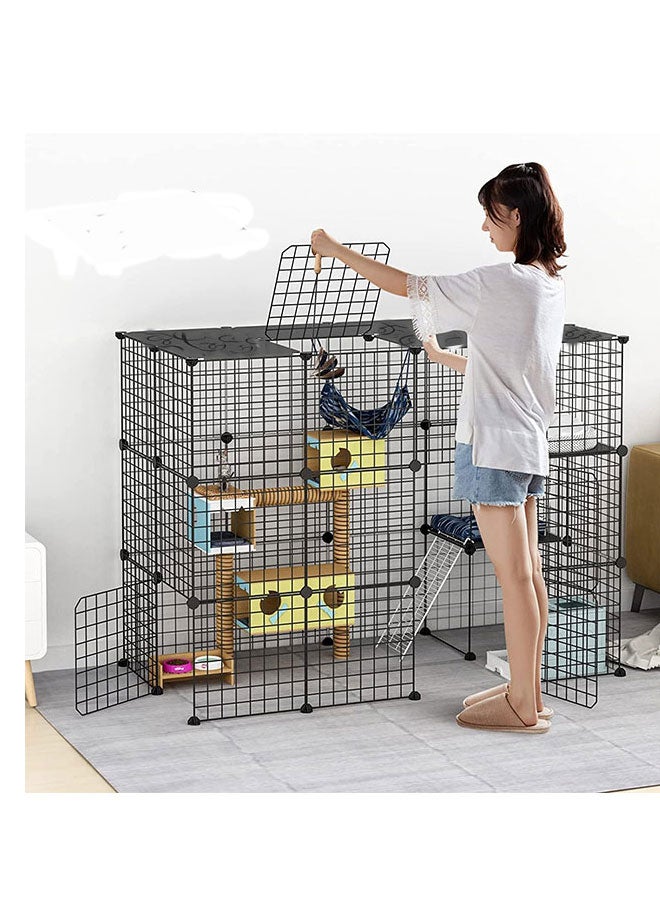 Generic Large Cat Cage Cat Playpen Detachable Metal Wire Indoor Diy Kennels Crate Large Exercise Place 2x3x4 Ideal For 1-4 Cat 28x 41x 55 Inch  - Image 2