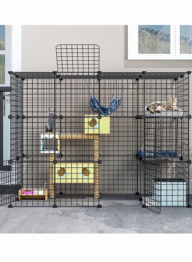 Generic Large Cat Cage Cat Playpen Detachable Metal Wire Indoor Diy Kennels Crate Large Exercise Place 2x3x4 Ideal For 1-4 Cat 28x 41x 55 Inch  - Image 1