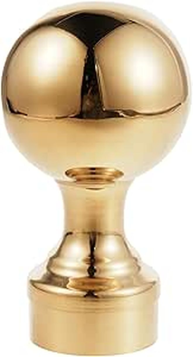 IMIKEYA 54 Inch Flag Pole Finial Decor Cast Aluminum With Ball Ornament For Outdoor Use In Garden Yard Patio Terrace Smooth Gold Finish - Image 1