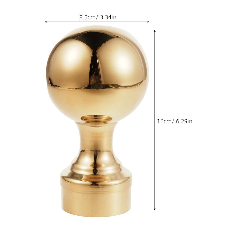 IMIKEYA 54 Inch Flag Pole Finial Decor Cast Aluminum With Ball Ornament For Outdoor Use In Garden Yard Patio Terrace Smooth Gold Finish - Image 3