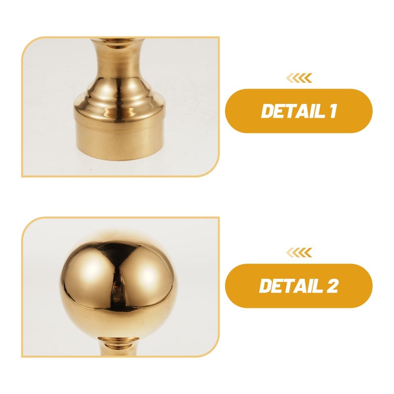 IMIKEYA 54 Inch Flag Pole Finial Decor Cast Aluminum With Ball Ornament For Outdoor Use In Garden Yard Patio Terrace Smooth Gold Finish - Image 4