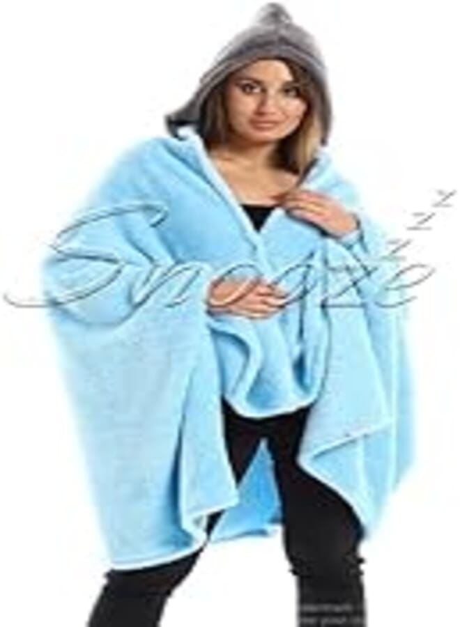 Snooze Wearable blanket set 2 pieces, light blue * gray