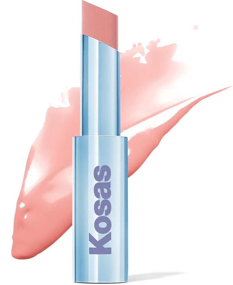Kosas Wet Stick Hydrating & Shiny Lipstick – Soothes, Softens, and Moisturizes Lips – Baby Rose - Image 1