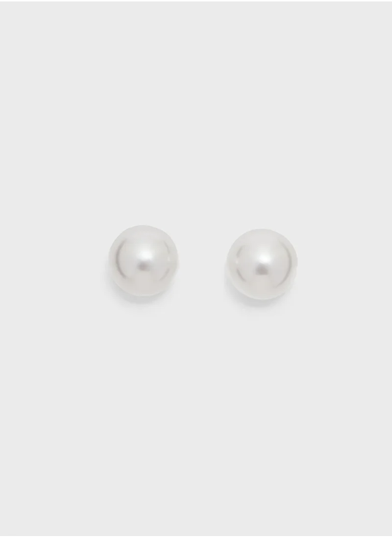 Khizana Lariat Pearl Necklace And Stud Earrings Set
