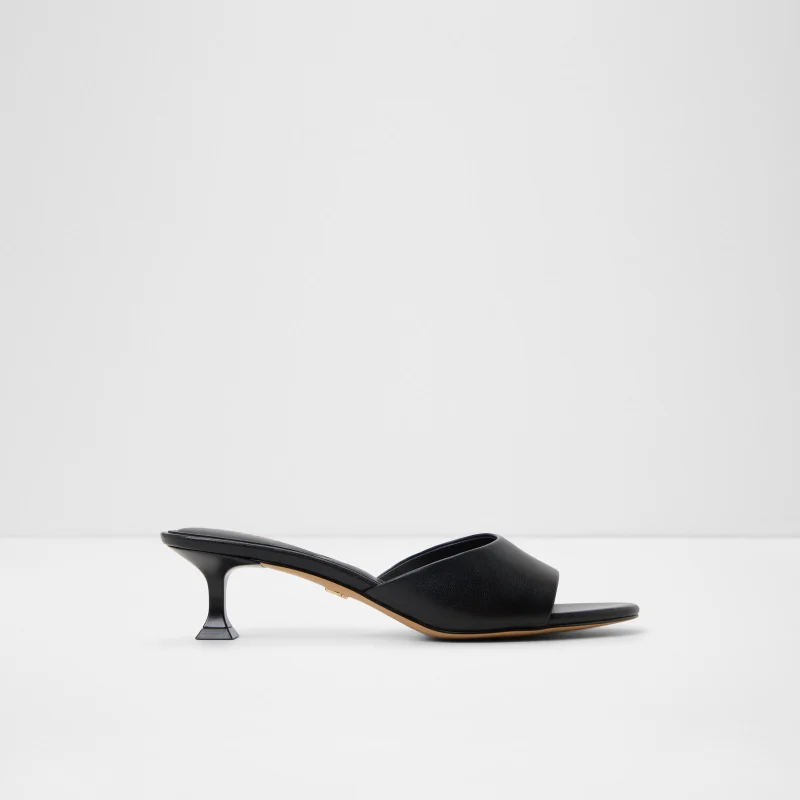 DELPHINIA Flared Heel Sandals