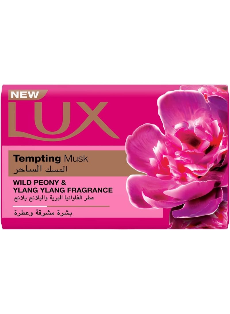 LUX Bar Soap for fragrant glowing skin, Tempting Musk, with Wild Peony and Ylang Ylang Fragrance, 170g - Image 1