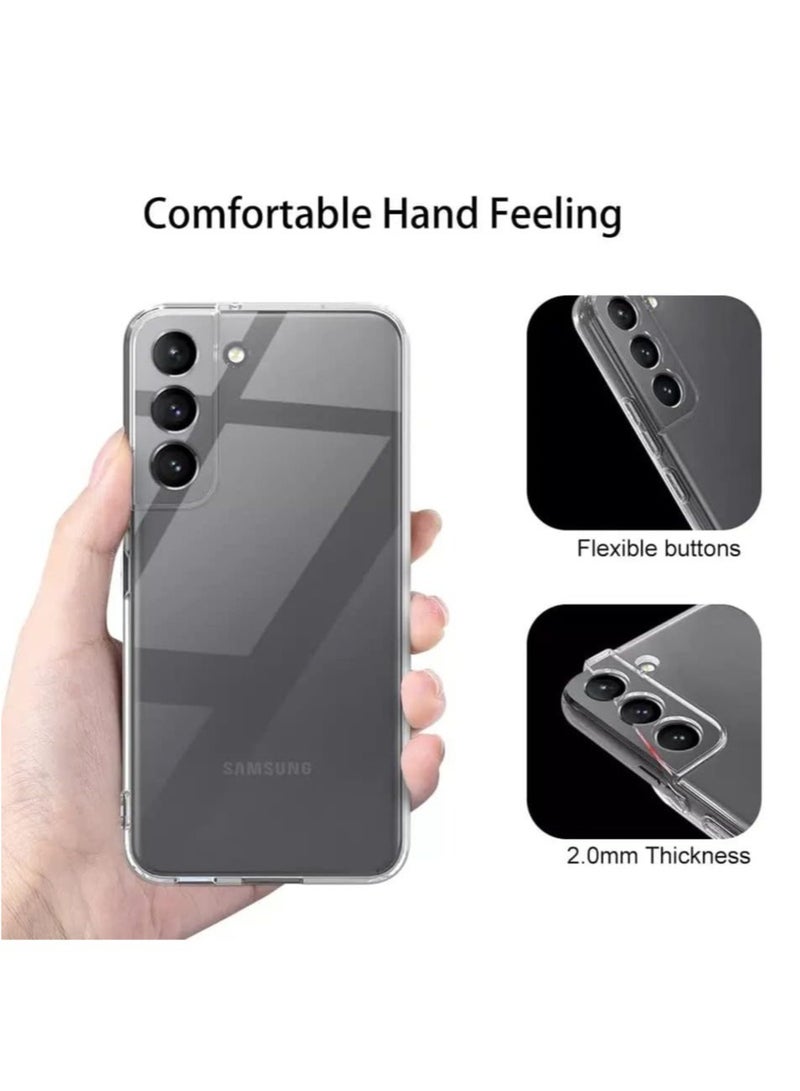 DUSALA Case for Samsung Galaxy S22 Case Cover Clear With Camera Protection, Anti-Yellowing Back Cover For Samsung Galaxy S22 5G (6.1) Transparent - Image 4