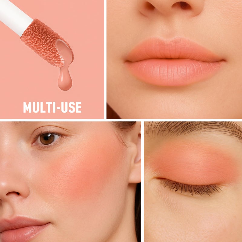 FV Liquid Blush, Long Lasting Buildable Cream Cheek Tint with High-Pigment Color, Weightless Blendable Formula for Natural Dewy Finish (Believe) - Image 4