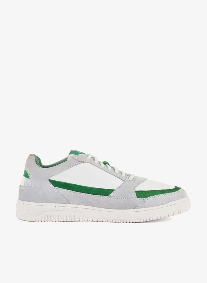 YOHO White Lace Up Logo Detail Sports Sneakers - Image 1