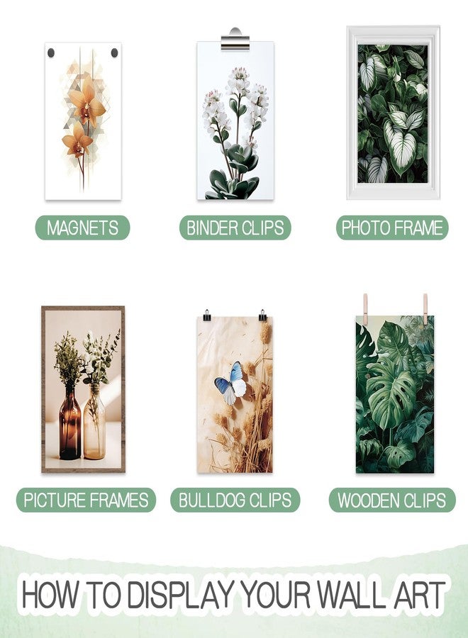 LIIGEMI 70PCS Botanical Wall Collage Kit Aesthetic Pictures, Photo collage kit, Bedroom Decor for Teen Girls, VSCO Girls Bedroom Decor, Aesthetic Posters，70 Set 4x6 Inch (Green) - Image 5