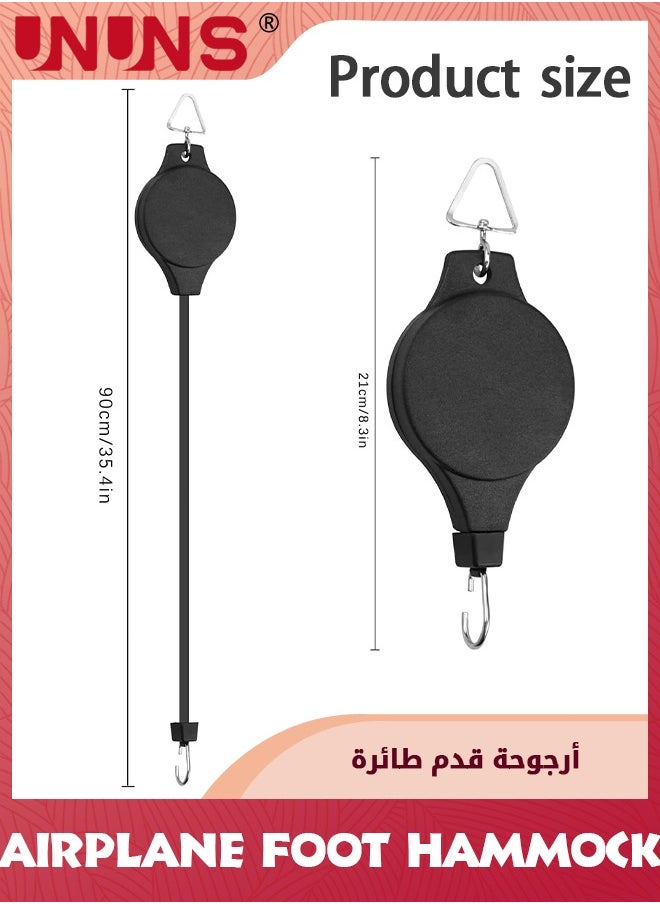 3 Pack Hanging Plant Hook,Retractable Hanging Plant Pulley,Retractable Plant Hanger,Plant Hook Pulleys for Plants Garden Baskets Pots and Birds Feeder,Black