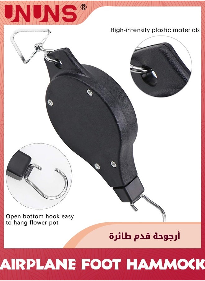 UNUNS 3 Pack Hanging Plant Hook,Retractable Hanging Plant Pulley,Retractable Plant Hanger,Plant Hook Pulleys for Plants Garden Baskets Pots and Birds Feeder,Black  - Image 5