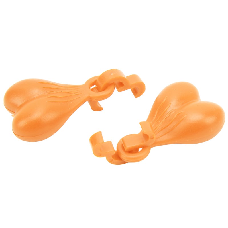 1 Pair Slipper Charm ABS Cute Stylish Hanging Shoe Decoration Charm Balls for Men Women Birthday Gift Orange - Image 2