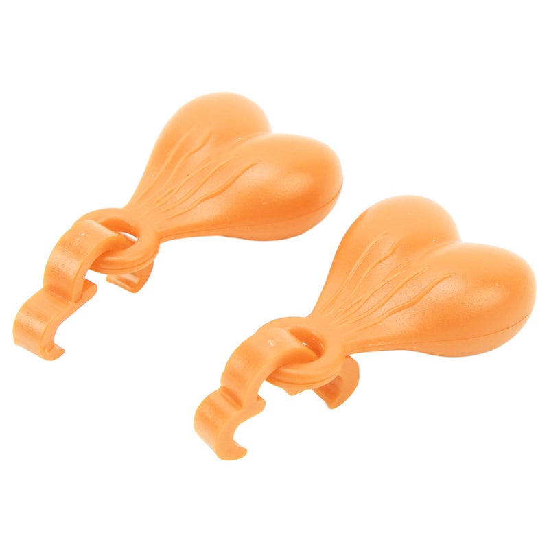 1 Pair Slipper Charm ABS Cute Stylish Hanging Shoe Decoration Charm Balls for Men Women Birthday Gift Orange - Image 1